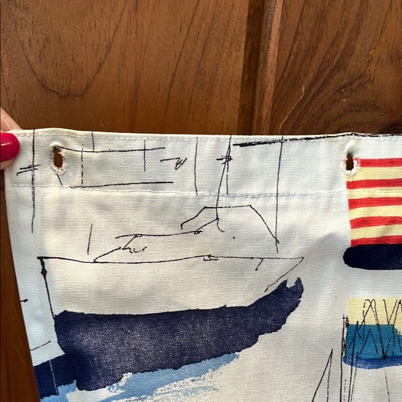 Nautical sailboat Americana boating shower curtain cotton - Picture 8 of 9